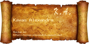 Kavas Alexandra névjegykártya