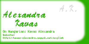 alexandra kavas business card